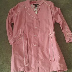 Pink trench coat
